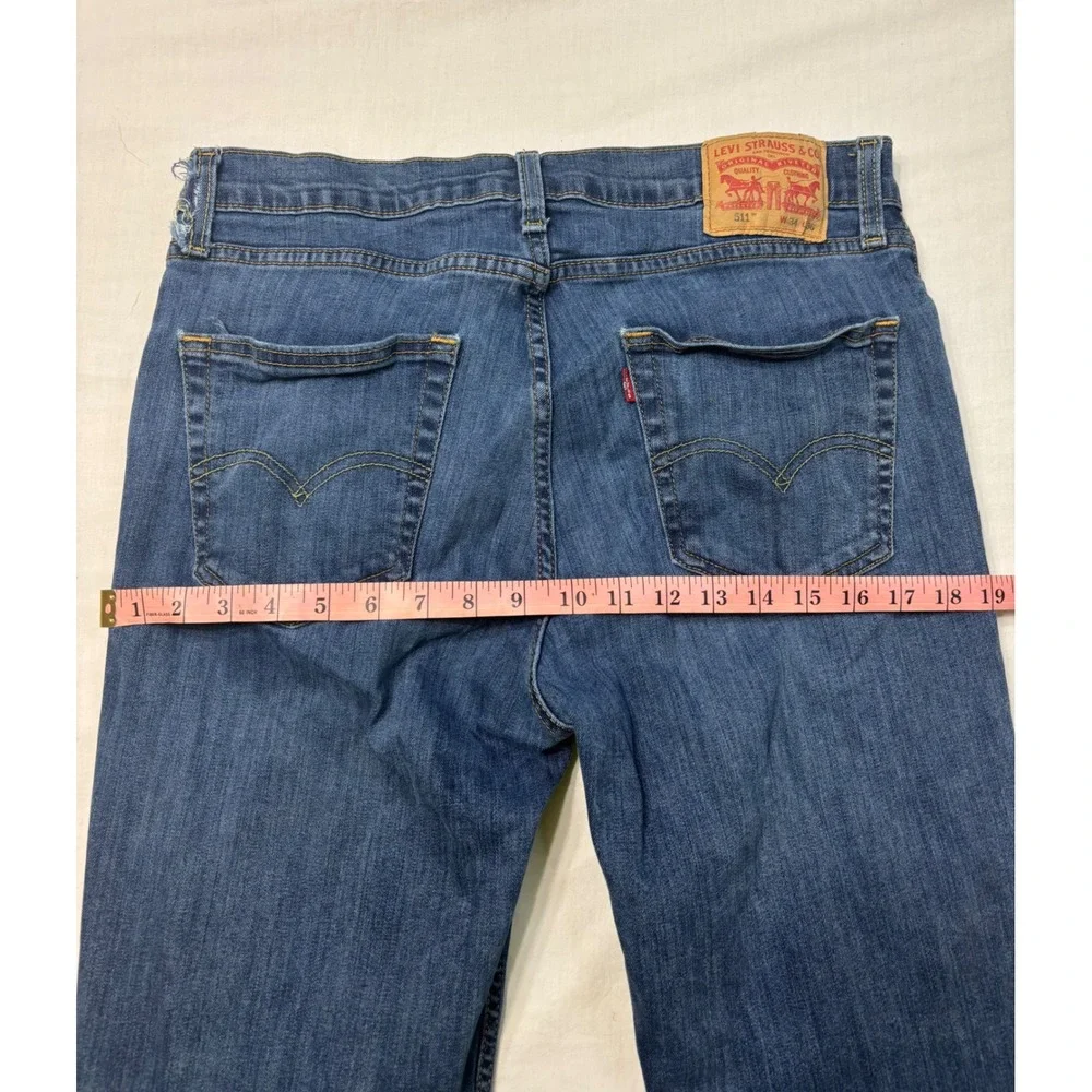 Levis 511 Slim Fit Blue Jeans Mens 34x36 Medium Wash Denim Pants